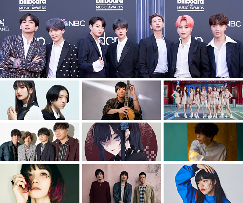 Top 10 nghệ sĩ được yêu thích nhất tại Nhật Bản năm 2021, theo Billboard Japan.