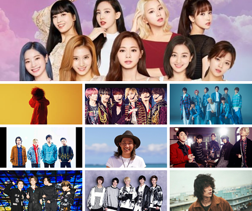 Top 11 - 20 nghệ sĩ được yêu thích nhất tại Nhật Bản năm 2021, theo Billboard Japan.