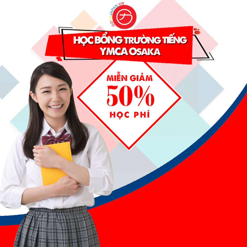  Học bổng trường Tiếng YMCA OSAKA tới 50%.