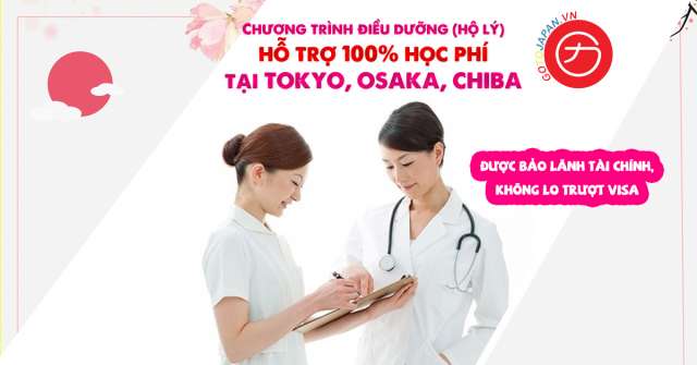 Chương trình điều dưỡng, hộ lý hỗ trợ 100% học phí tại Tokyo, Osaka, Chiba
